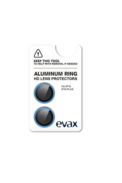 EVAX  (ARMOR LENS) Iphone 16 / 16 Plus Uyumlu Armor Serisi Safir Kamera Lens Koruyucu
