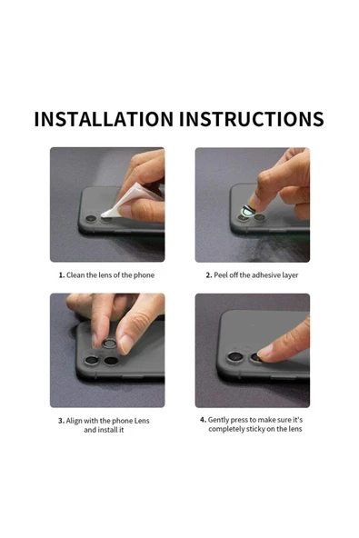 EVAX  (METAL LENS) Iphone 13/13 Mini Uyumlu Kamera Koruyucu Lens Mercek Metal Çerçeveli 2li Set - 3