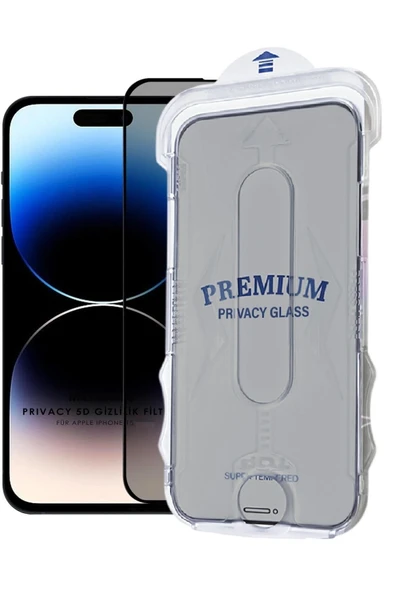 EVAX  (MAGICBOX HAYALET) iPhone 15 Uyumlu Hayalet Özellikli Kolay Kurulum Aparatlı Cam Ekran Koruyucu