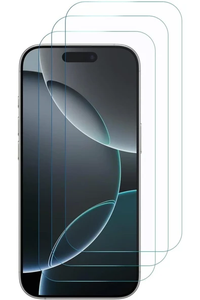 EVAX  3'lü Paket iPhone 16 Pro Max Uyumlu Temperli HD+ Cam Ekran Koruyucu (3'lü Paket) - 3