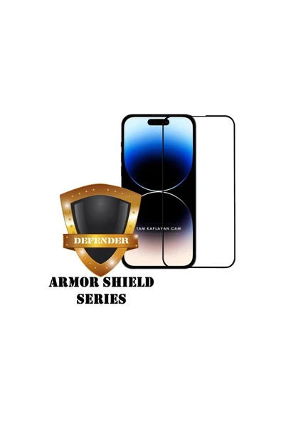 EVAX  (ARMOR TAM) Iphone 15 Pro Max Uyumlu Hizalama Aparatlı Tam Kaplayan Cam Ekran Koruyucu