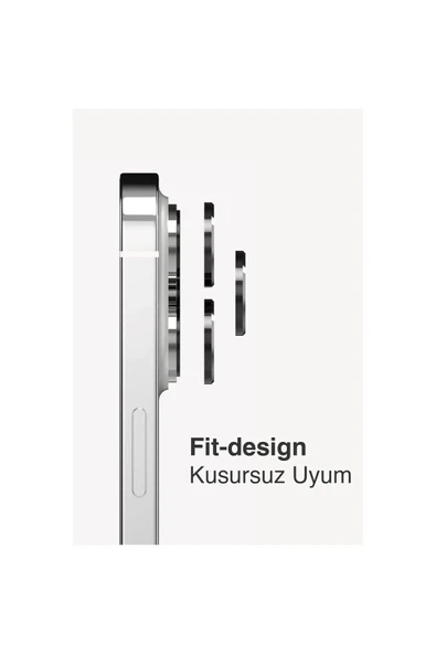 EVAX (SAFİR) Iphone 14 Pro Max / 14 Pro Uyumlu Safir Kamera Lens Koruyucu Takma Aparatlı Kolay Kurulum - 5