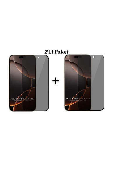 EVAX  (2'Lİ GUARD HAYALET) Iphone 16 Pro Max Uyumlu Hayalet Tam Kaplayan Guard Serisi Cam Ekran Koruyucu - 2