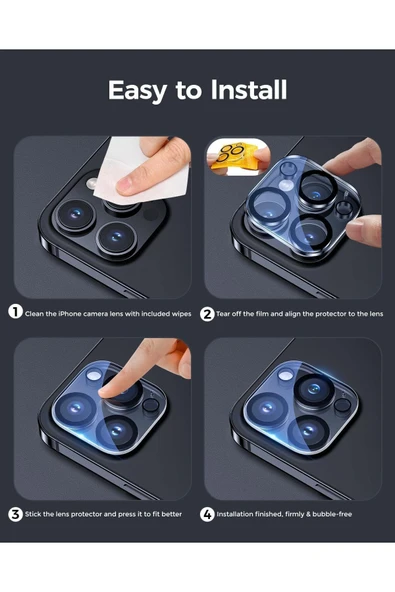 EVAX  (HY+MG+LENS) iPhone 16 Pro Uyumlu 1 Hayalet Ekran Koruyucu + 1 MagSafe Kılıf + 1 Kamera Koruyucu - 3