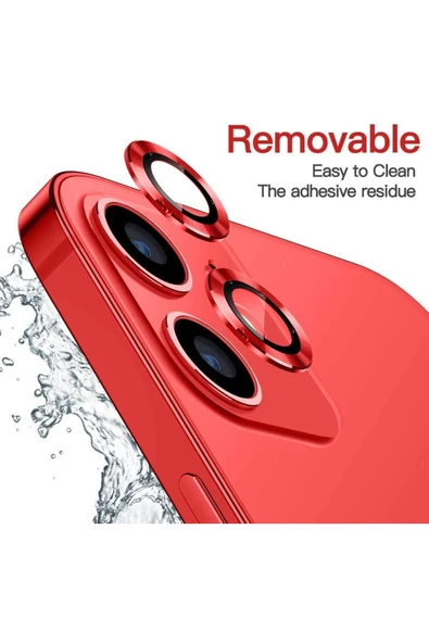 EVAX  Iphone 11/12/12 Mini Uyumlu Kamera Koruyucu Lens Mercek Metal Çerçeveli 2li Set - 2