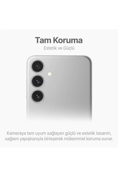 EVAX  Samsung S24 Uyumlu Safir Kamera Lens Koruyucu Takma Aparatlı Kolay Kurulum 3'lü Set - 2