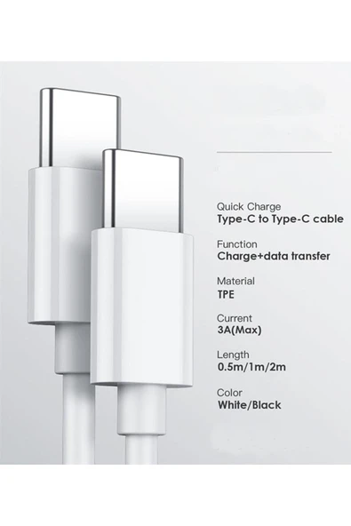 EVAX  Samsung/apple/xiaomi/huawei Uyumlu Pd Usb-c To Usb-c Kablo