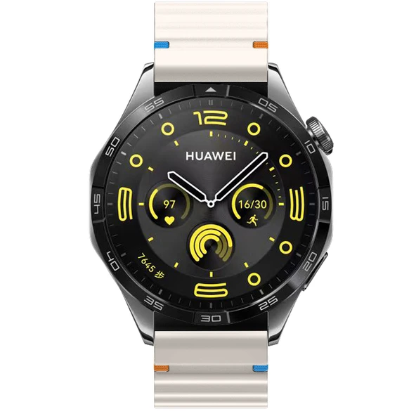 Huawei Watch GT3 46mm GT3 Pro 46mm GT3 Se Uyumlu Dalga Desenli Tokalı Yumusaş Soft Silikon Kordon  Starlight - 5
