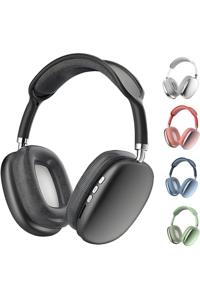 EVAX  Kılıflı P9 Max Bluetooth 5.0 Wireless Kablosuz Mikrofonlu/Aux/Hafıza Kartı/Kılıf/ Kulaküstü Kulaklık - 5