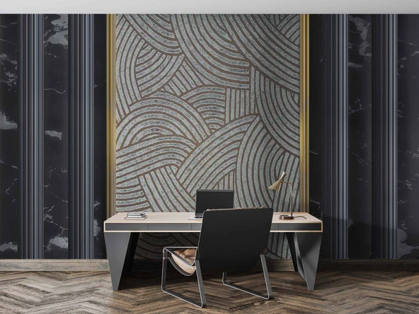 3 Boyutlu Siyah Sütun Duvar Kağıdı Baskı - 4