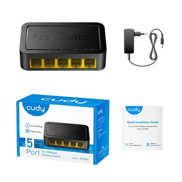Cudy FS105D 10/100Mbps 5 Port Megabit Switch - 3