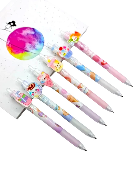 Kahve İçecek Şekilli Uçlu Kalem 0.7 Versatil Kalem - 1 Adet - 2