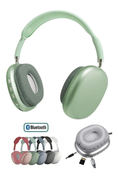 EVAX  P9 Bluetooth 5.0 Wireless Kablosuz Mikrofonlu /Aux/Hafıza Kartı/ Kulaküstü Kulaklık