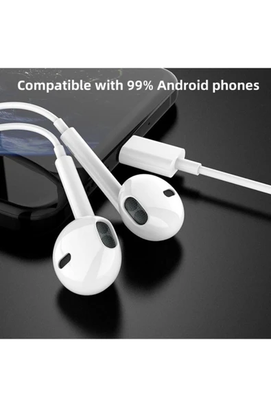 EVAX  15 Pro Max / 15 Pro / 15 Plus / 15 Uyumlu Type-c Stereo Mikrofonlu Kulaklık - 3