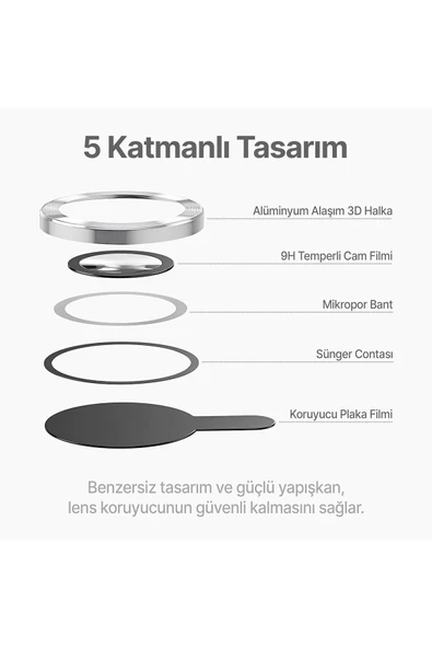 EVAX  Samsung S24 Uyumlu Safir Kamera Lens Koruyucu Takma Aparatlı Kolay Kurulum 3'lü Set - 4