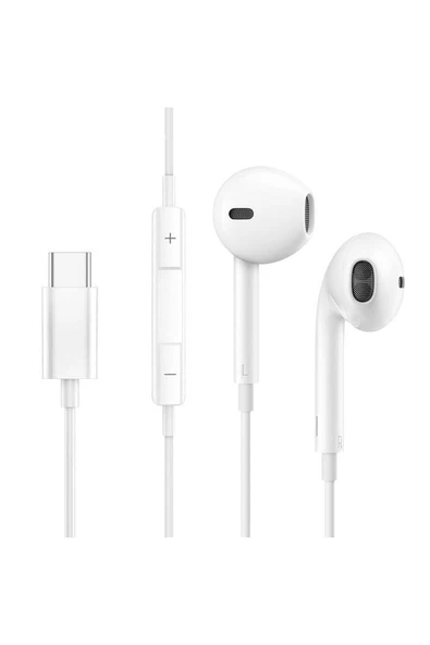 EVAX  15 Pro Max / 15 Pro / 15 Plus / 15 Uyumlu Type-c Stereo Mikrofonlu Kulaklık