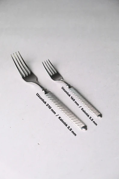 Lugga Linda Sade Çatal Kaşık Bıçak Takımı 12 Kişilik 84 Parça - 3