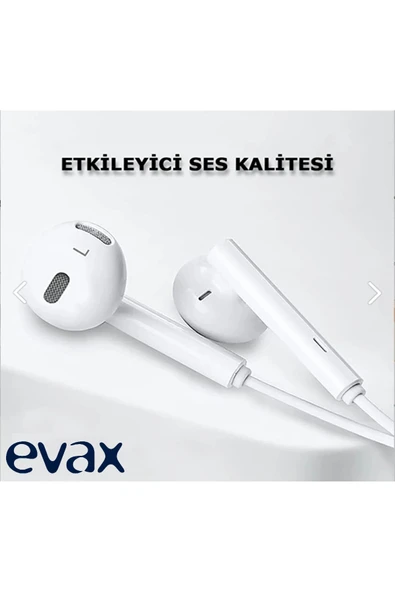 EVAX S24 Ultra S24 FE S24 Plus S24 S23 Ultra S23 S23 FE S22 S21 S20 Uyumlu Type C Mikrofonlu Kulaklık - 2