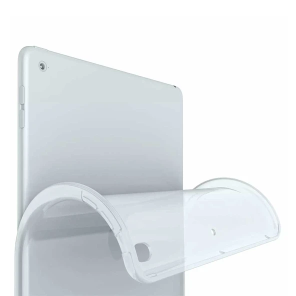 Apple iPad Air / Air 2 / 5 ve 6 Nesil Uyumlu Şeffaf Silikon Tablet Kılıfı - Resim 2
