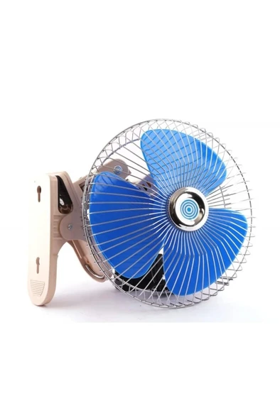 24V Tır Kamyon Araç İçİ Oto Vantilatör 10 İnch Mandallı 2 Kademeli 0402 - 3