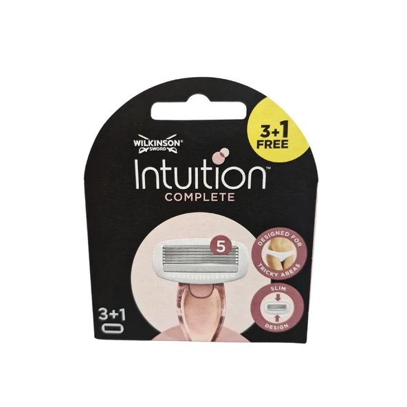 Wilkinson Sword Intuition Complete Kadın Tıraş Bıçağı Kartuşu | 5 Bıçaklı 3+1 Yedek