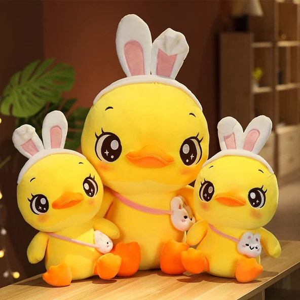 Peluş Oyuncak Küçük Sarı Ördek - Sarı 35cm - 6