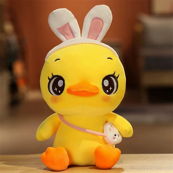 Peluş Oyuncak Küçük Sarı Ördek - Sarı 35cm - 8