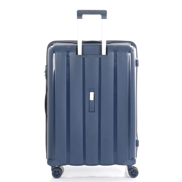 MÇS Bavul Orta ve Kabin 2li Set Kırılmaz Silikon Valiz V305 Laci - Resim 4