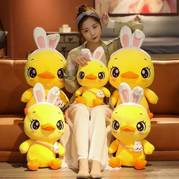 Peluş Oyuncak Küçük Sarı Ördek - Sarı 35cm - 5