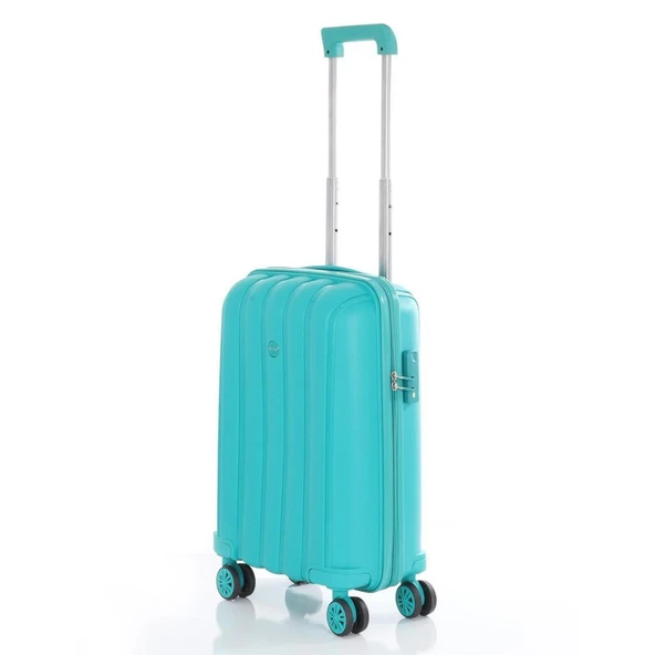 MÇS Bavul Orta ve Kabin 2li Set Kırılmaz Silikon Valiz V305 CamGöbeği - 7