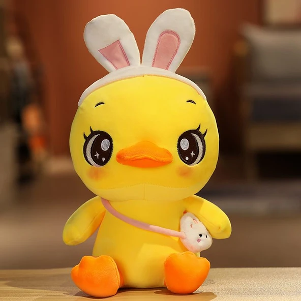 Peluş Oyuncak Küçük Sarı Ördek - Sarı 35cm - 1