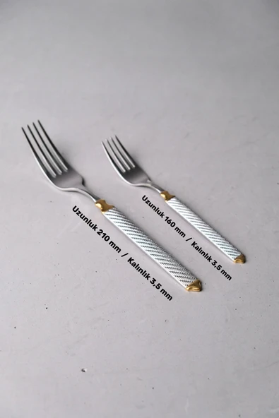 Lugga Linda Gold Çatal Kaşık Bıçak Takımı 12 Kişilik 84 Parça - 3