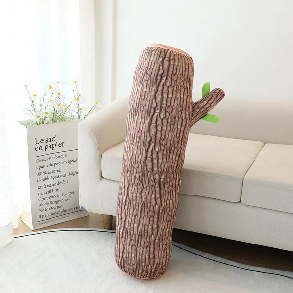 Ağaç Peluş Yastık - Kahverengi 45cm