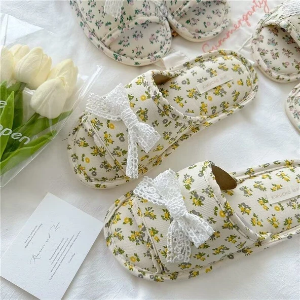 Dantelli Peluş Oyuncak Terlik - Mor 36-37 - 10
