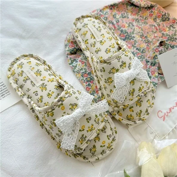 Dantelli Peluş Oyuncak Terlik - Mor 36-37 - 12