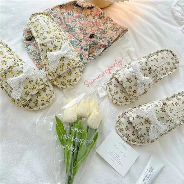 Dantelli Peluş Oyuncak Terlik - Mor 38-39 - 11