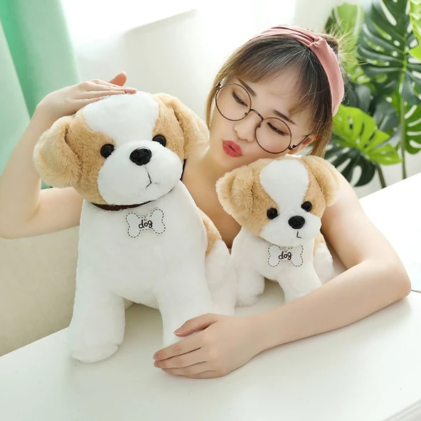 Shih Tzu Köpek Peluş Oyuncak Bebek - 22cm