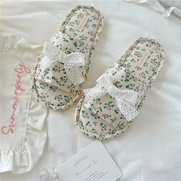 Dantelli Peluş Oyuncak Terlik - Sarı 38-39 - 2