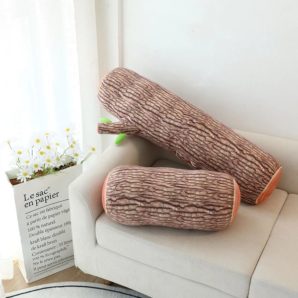 Ağaç Peluş Yastık - Kahverengi 45cm - 7