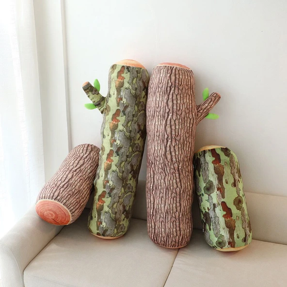 Ağaç Peluş Yastık - Kahverengi 45cm - 3