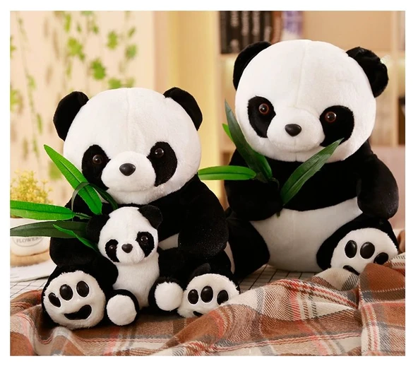 Peluş Panda Oyuncak - Anne ve Yavru Panda - 40cm - 10