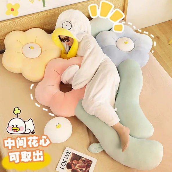 Ya Ya Bacak Yastığı - Yeşil Çiçekli - 130cm - 3