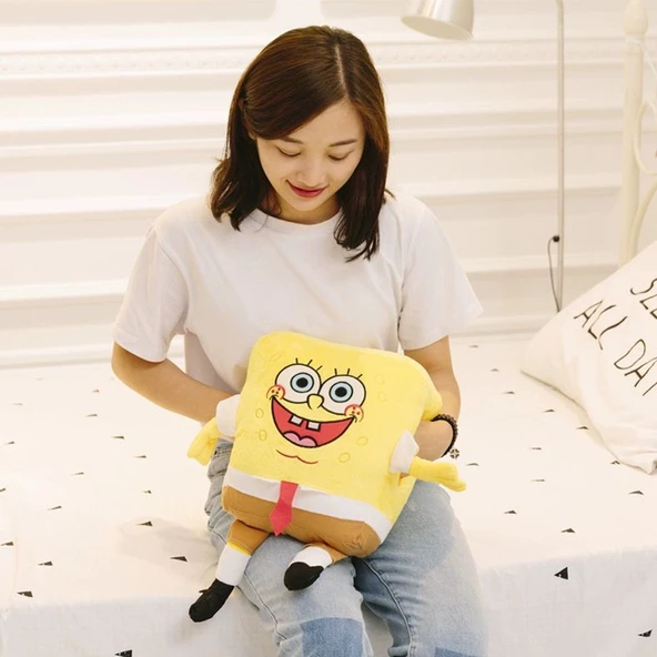 Sünger Bob Peluş El Isıtıcı Yastık - 50cm - 9