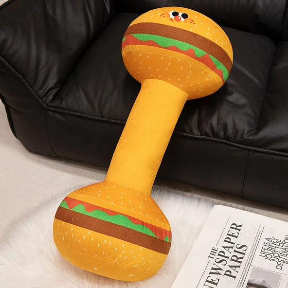 Hamburger Dambıl Yastık Peluş Oyuncak - 55cm