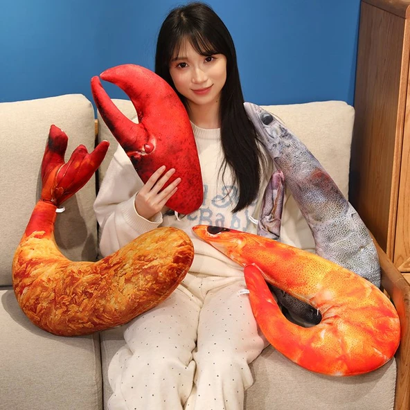 Simülasyon Istakoz Pençesi Peluş Yastık - 80cm - 11