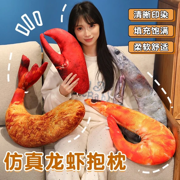 Simülasyon Istakoz Pençesi Peluş Yastık - 80cm - 3