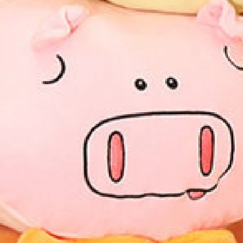 Çizgi Film Hayvan El Isıtıcı Peluş Oyuncak - Pembe Domuz