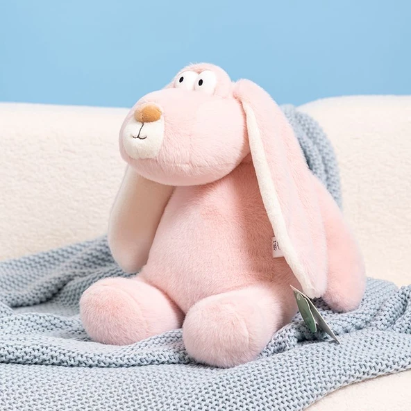 Çizgi Film Hayvan Peluş Oyuncak - Pembe Tavşan - 60cm