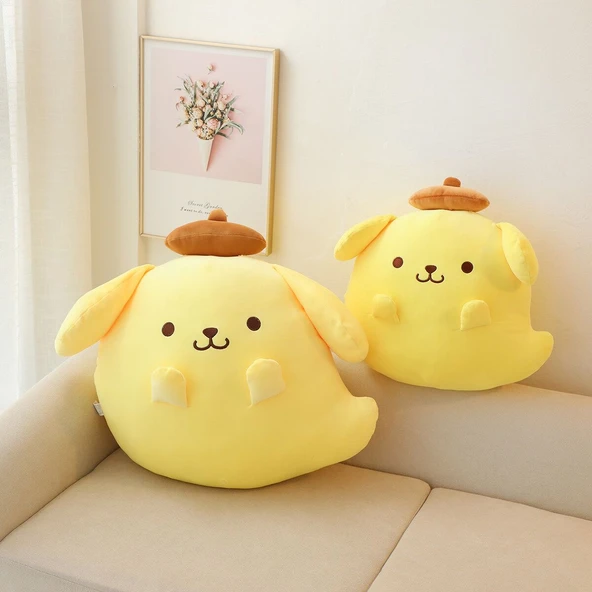 Sanrio Pompompurin Peluş Yastık - 36x36x18cm