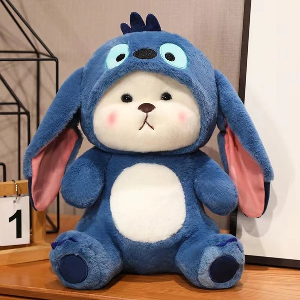 Dönüşen Ayıcık Peluş Oyuncak - Mavi 50cm